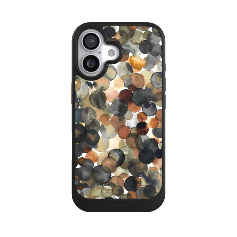 iPhone 17 NIVOcore Watercolor Dots Brown Pattern