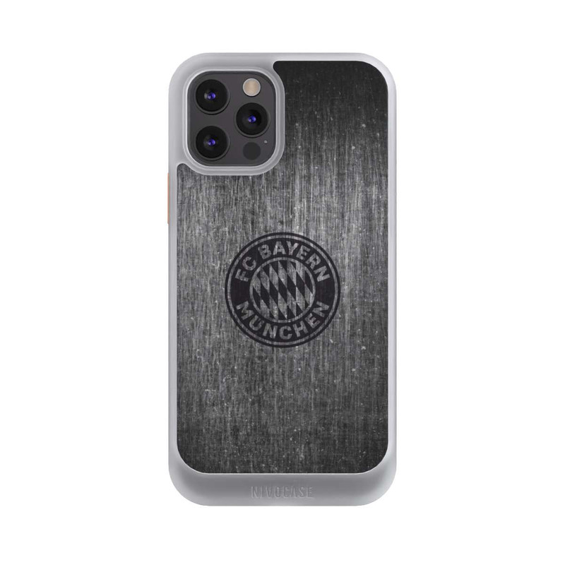 iPhone 12 Pro NIVOcore Metalllook FCB Logo einfarbig