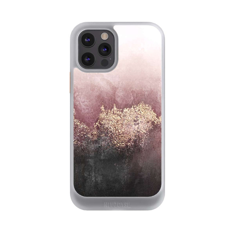 iPhone 12 Pro NIVOcore Rosa Himmelsstaub Golddruck