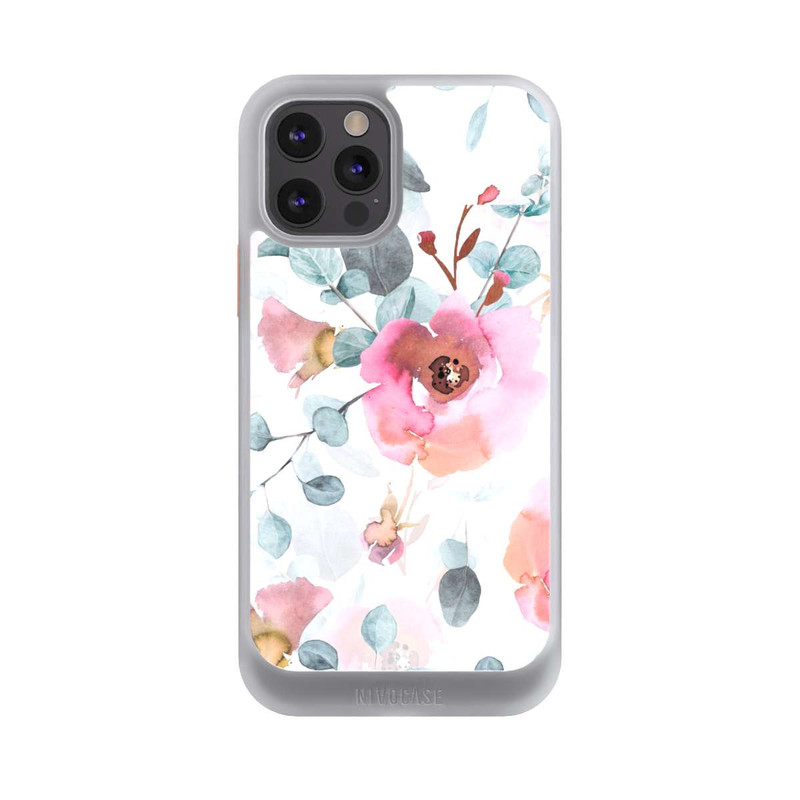 iPhone 12 Pro NIVOcore Aquarell Blumentapete
