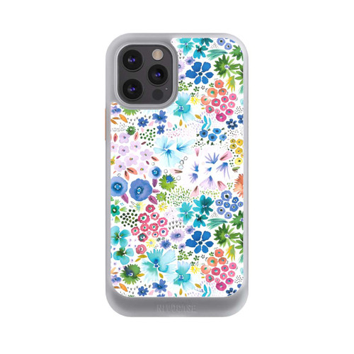 Apple iPhone 12 Pro NIVOcore Kunstvolle kleine Frühlingsblumen blau