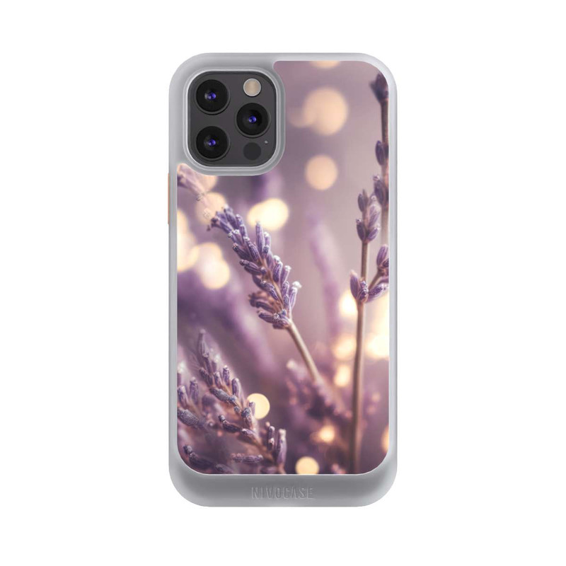 iPhone 12 Pro NIVOcore Lavender Close Up with AI