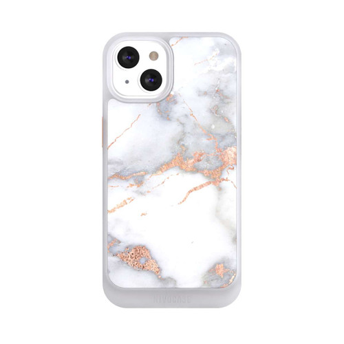 Apple iPhone 13 NIVOcore Marbre Blanc et Doré