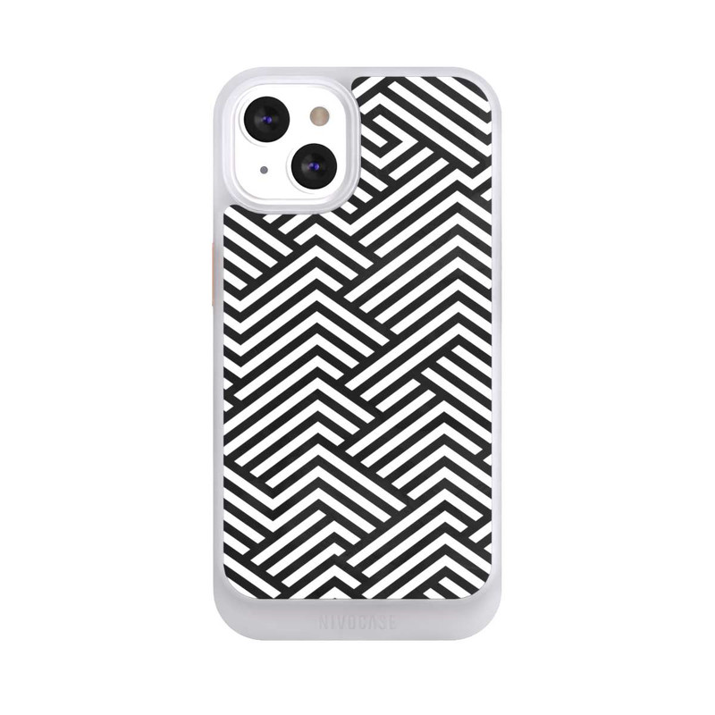 iPhone 13 NIVOcore Schwarz und Weiß ZigZag