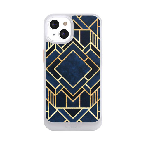 Apple iPhone 13 NIVOcore Kunst Deko Blau Golddruck