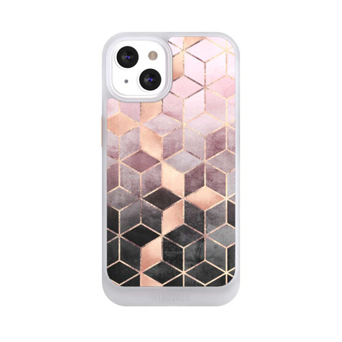Apple iPhone 13 NIVOcore Pink-grauer Farbverlauf Würfel Druck