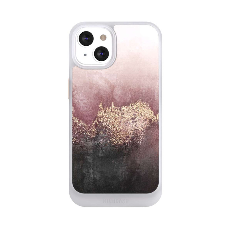 iPhone 13 NIVOcore Rosa Himmelsstaub Golddruck