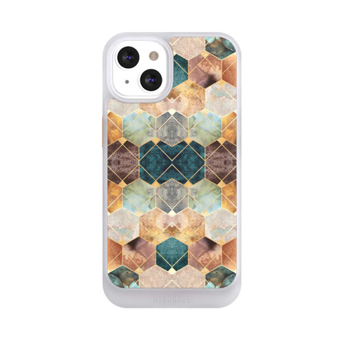 Apple iPhone 13 NIVOcore Naturfarbene Sechsecke und Diamanten