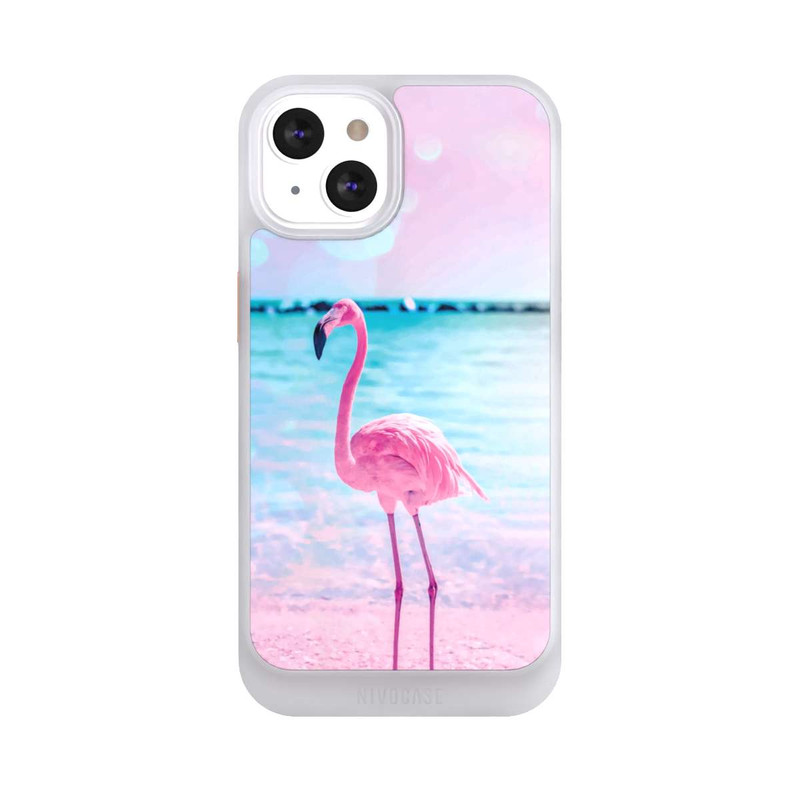 iPhone 13 NIVOcore Pink Flamingo on the beach