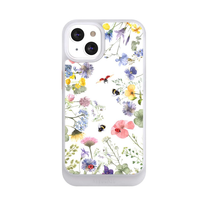 iPhone 13 NIVOcore Bunte Frühlingsblumen und Bienen