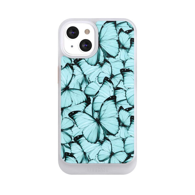 iPhone 13 NIVOcore Papillons sarcelle