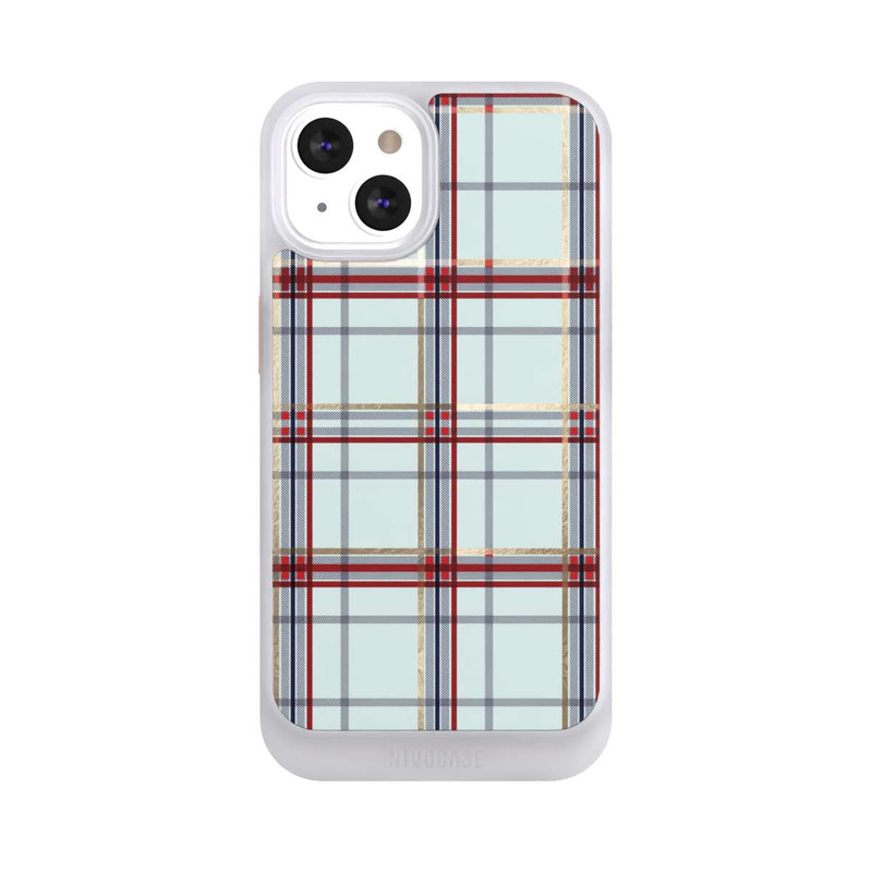 iPhone 13 NIVOcore Tartan Blau