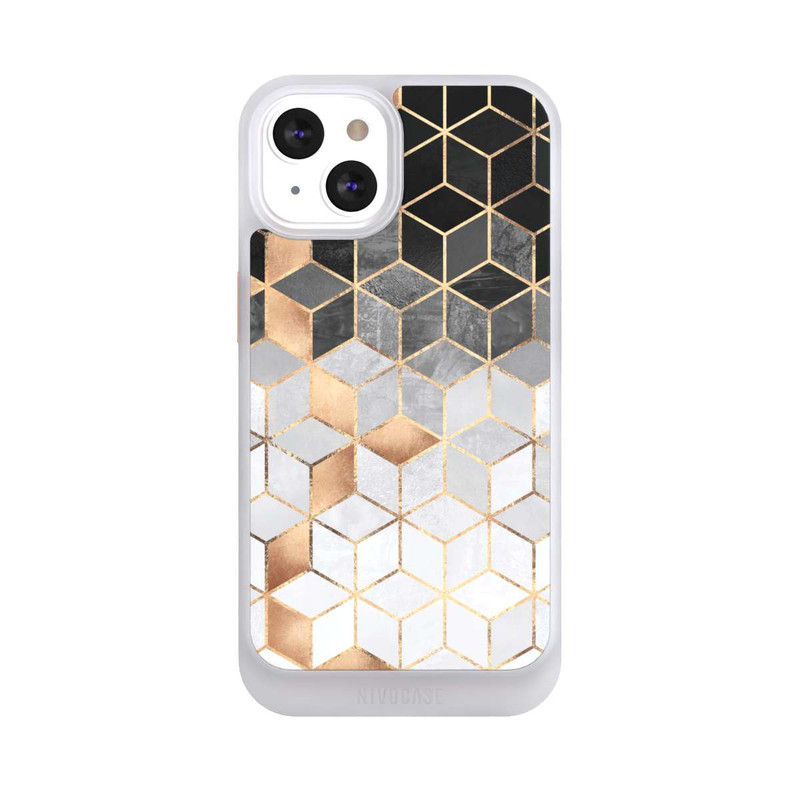 iPhone 13 NIVOcore Würfel dunkel und gold