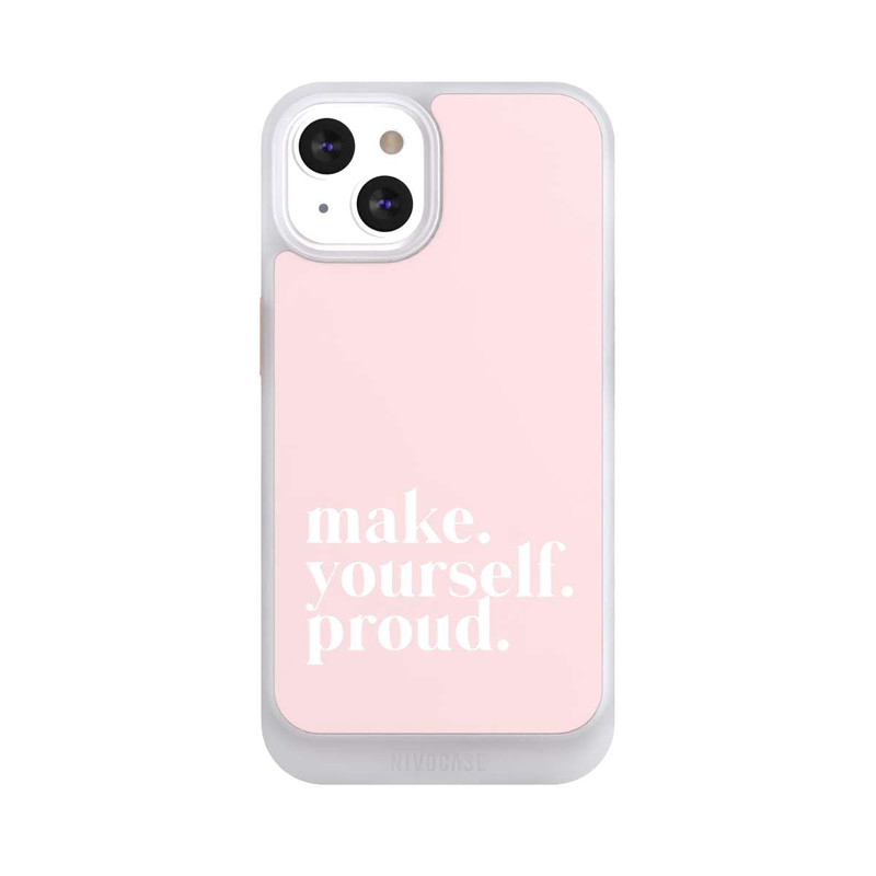 iPhone 13 NIVOcore Make Yourself Proud Zitat - Altrosa