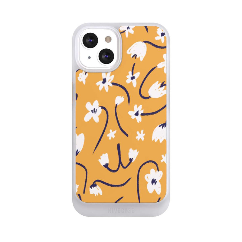 iPhone 13 NIVOcore Kleine Blumen Muster Gelb