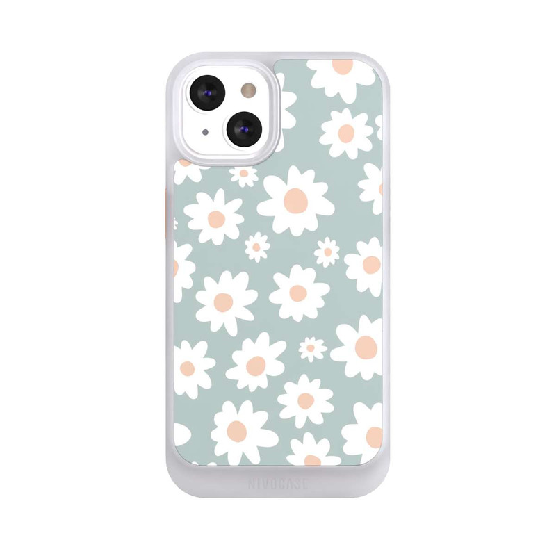 iPhone 13 NIVOcore Gänseblümchen Muster grün