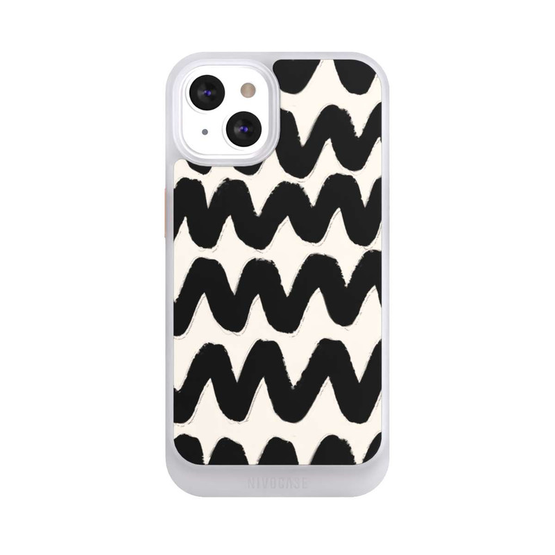 iPhone 13 NIVOcore Vagues Noires Pattern