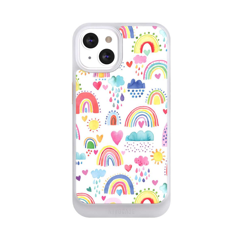 iPhone 13 NIVOcore Lovely Rainbows Multi Rouge