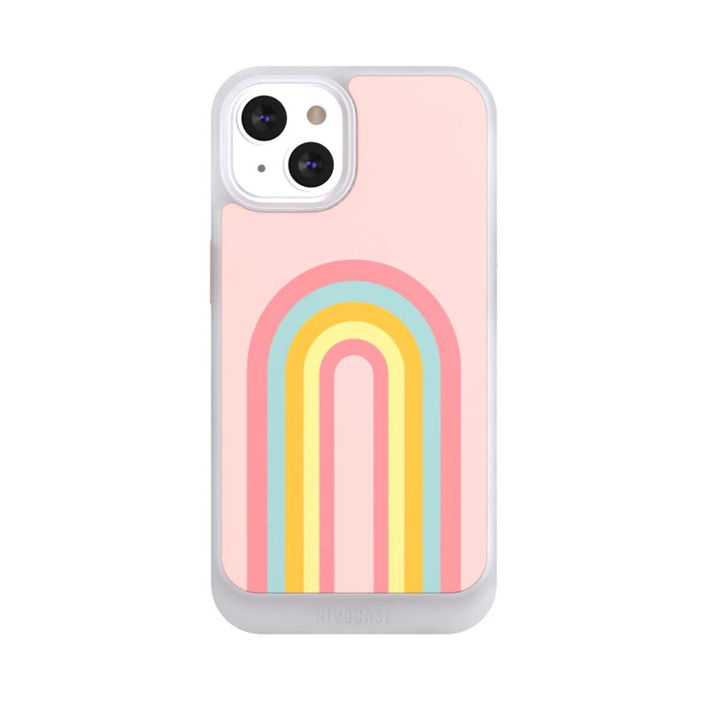 iPhone 13 NIVOcore Rosa Pastell Regenbogen lang