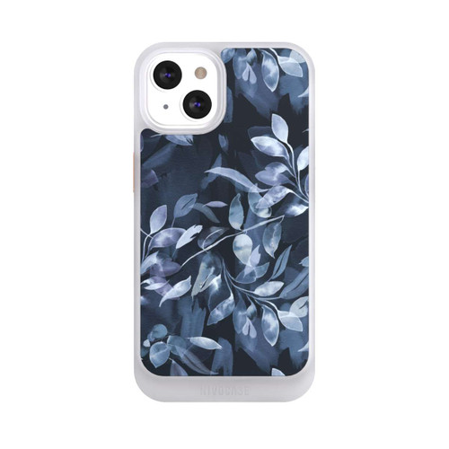 Apple iPhone 13 NIVOcore Mystische Aquarellblätter marineblau