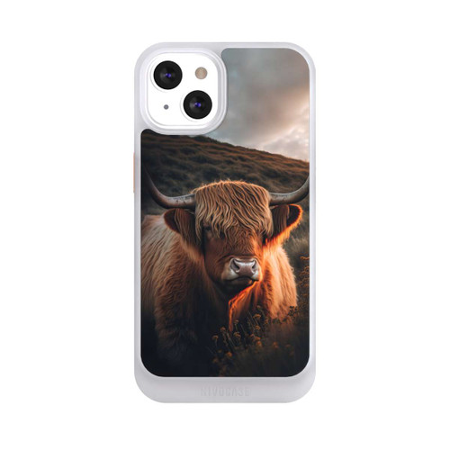 Apple iPhone 13 NIVOcore Vache Highland avec de grandes cornes avec IA