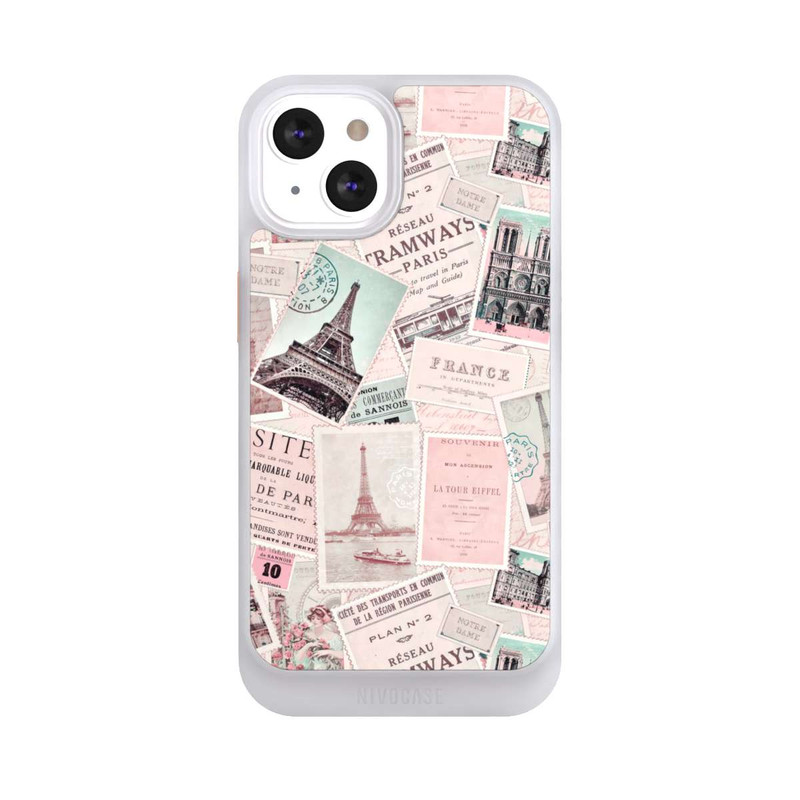 iPhone 13 NIVOcore Vintage Paris Postcards Pattern