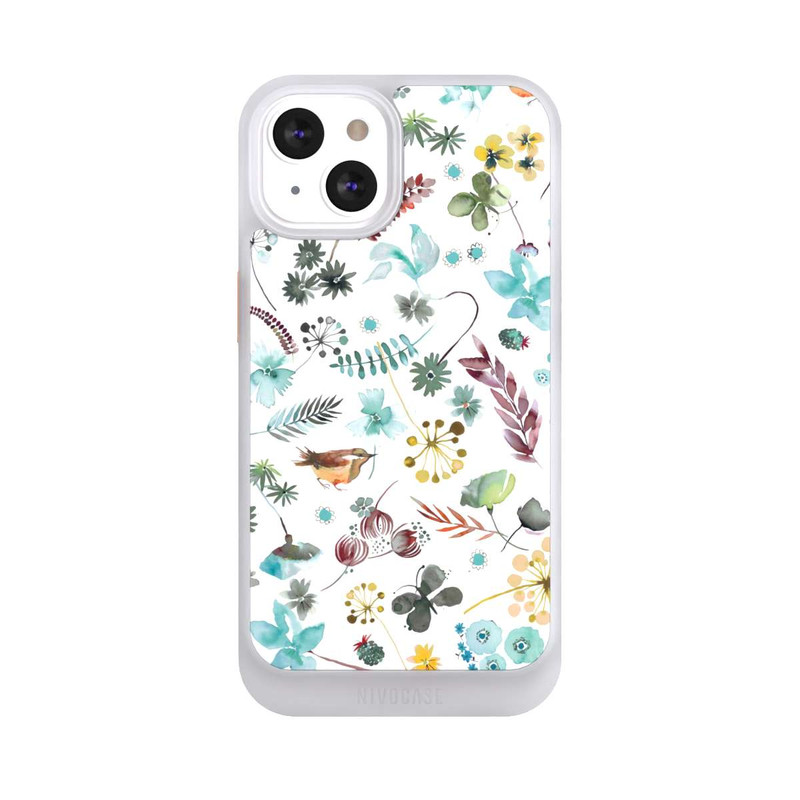 iPhone 13 NIVOcore Papillon botanique Nature Bleu