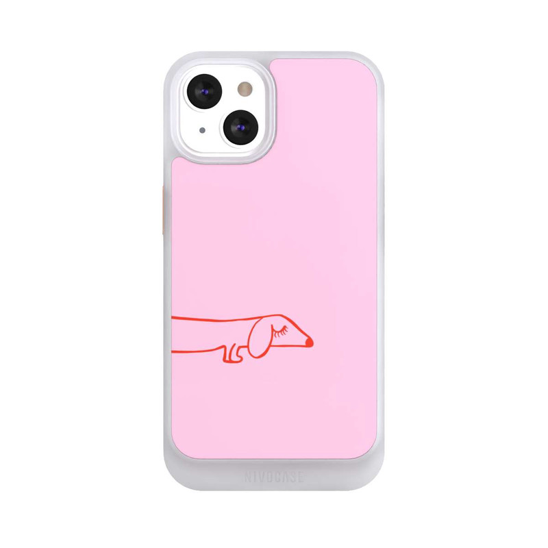 iPhone 13 NIVOcore Dachshund Illustration Pink