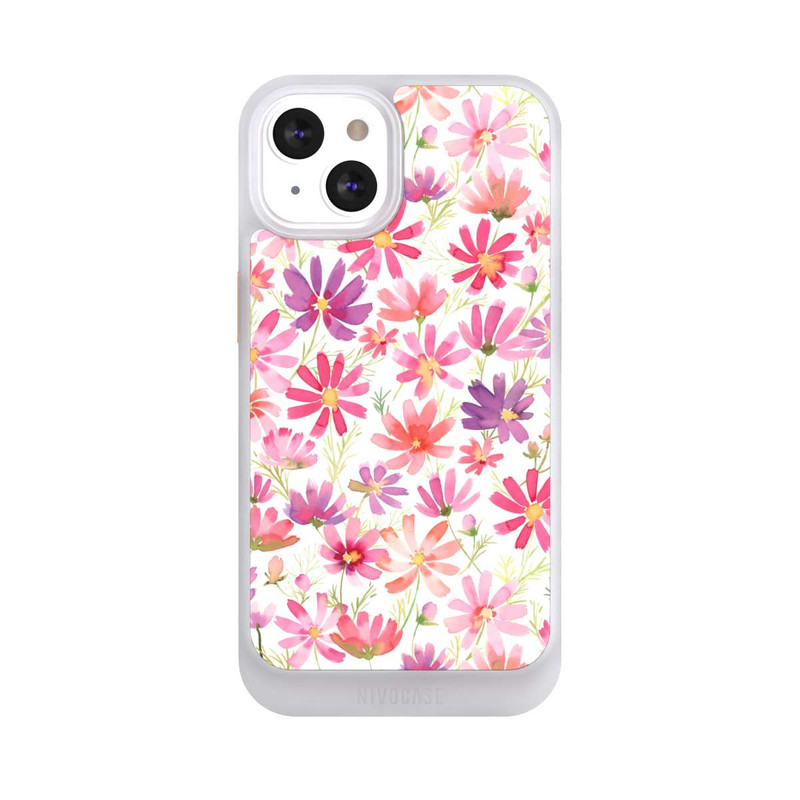 iPhone 13 NIVOcore Boho Cosmos Flowers Purple