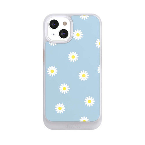 Apple iPhone 13 NIVOcore Gänseblümchen Muster Blau