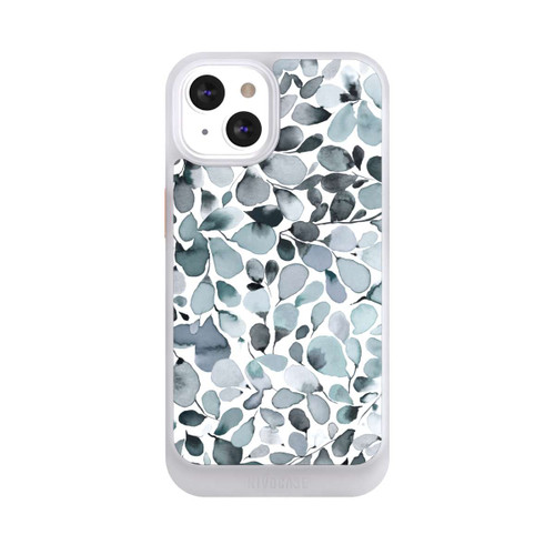 Apple iPhone 13 NIVOcore Eucalyptus Watercolor Leaves Grey