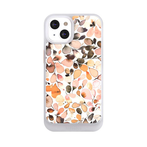 Apple iPhone 13 NIVOcore Eukalyptus Aquarellblätter Dunkelbraun Herbst