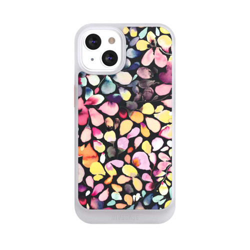 Apple iPhone 13 NIVOcore Eukalyptus Aquarellblätter Schwarz