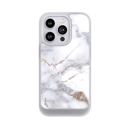 Apple iPhone 14 Pro NIVOcore Silberglitzer Marmorlook