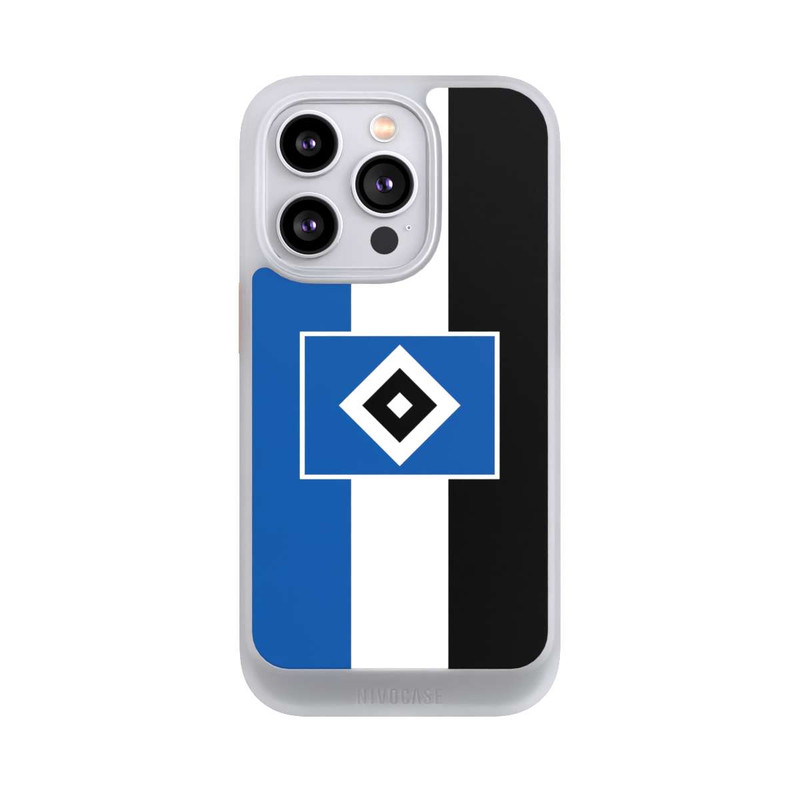 iPhone 14 Pro NIVOcore HSV Streifen - Blau-Weiß-Schwarz