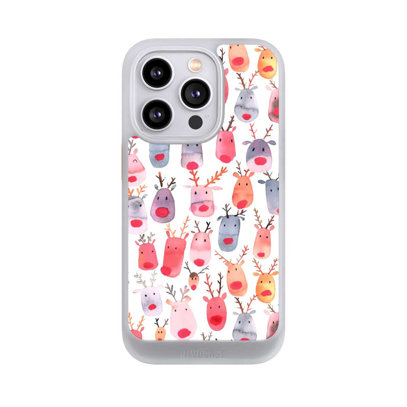 iPhone 14 Pro NIVOcore Aquarelle de renne mignon