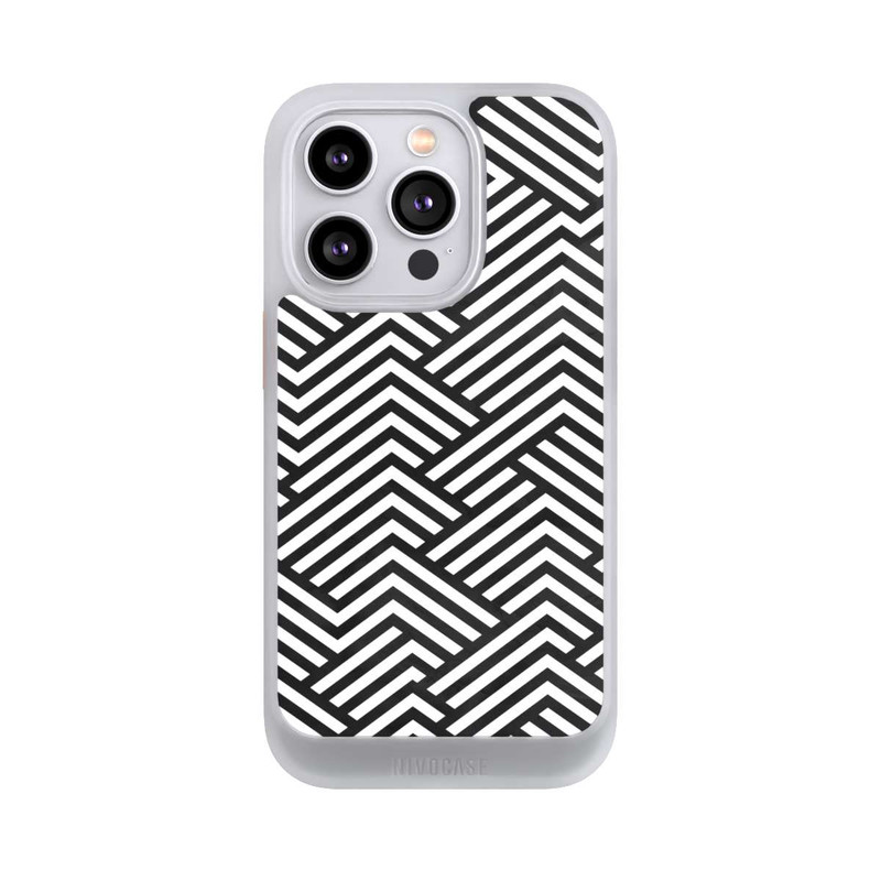 iPhone 14 Pro NIVOcore Schwarz und Weiß ZigZag