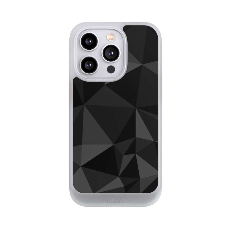 iPhone 14 Pro NIVOcore Polygonmuster schwarz