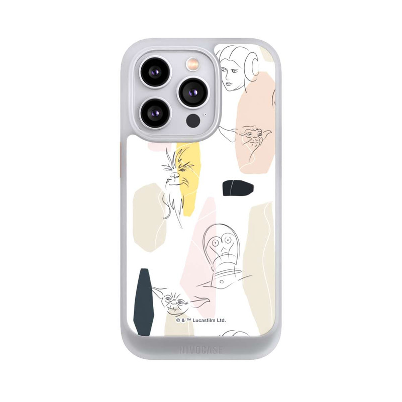 iPhone 14 Pro NIVOcore Helle Seite Line Art
