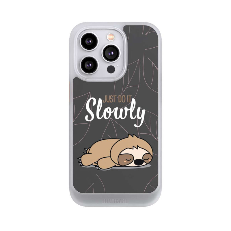 iPhone 14 Pro NIVOcore Just Do It Slowly Sloth Grey