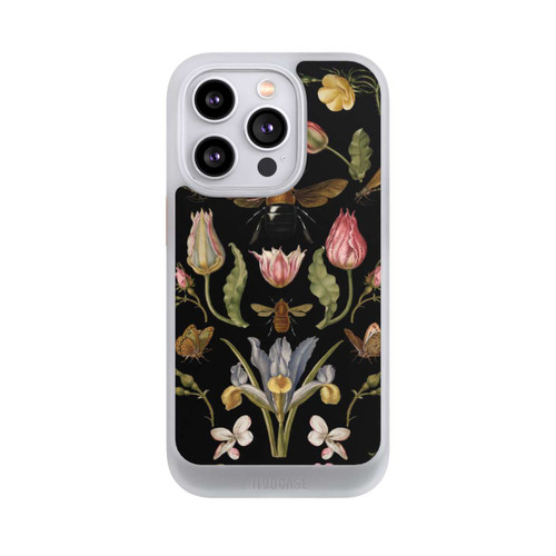 Apple iPhone 14 Pro NIVOcore Wildblumen und Biene Schwarz
