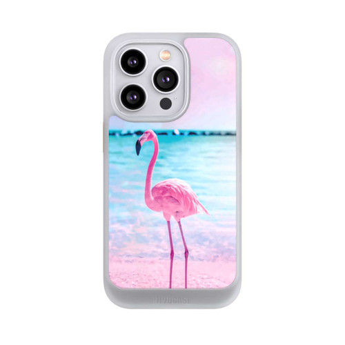 Apple iPhone 14 Pro NIVOcore Rosa Flamingo am Meer