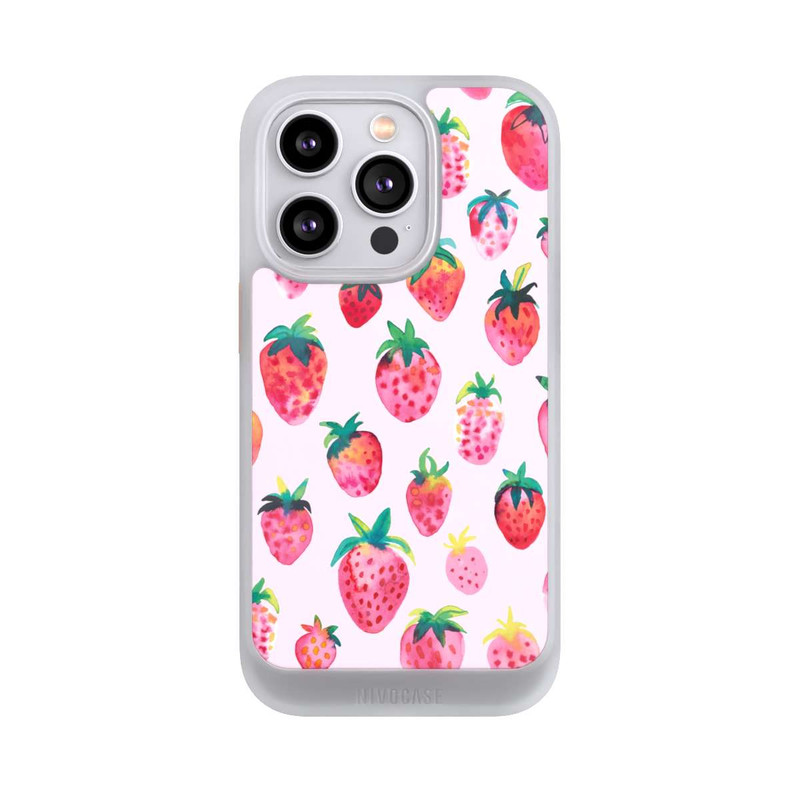 iPhone 14 Pro NIVOcore Aquarell Erdbeeren
