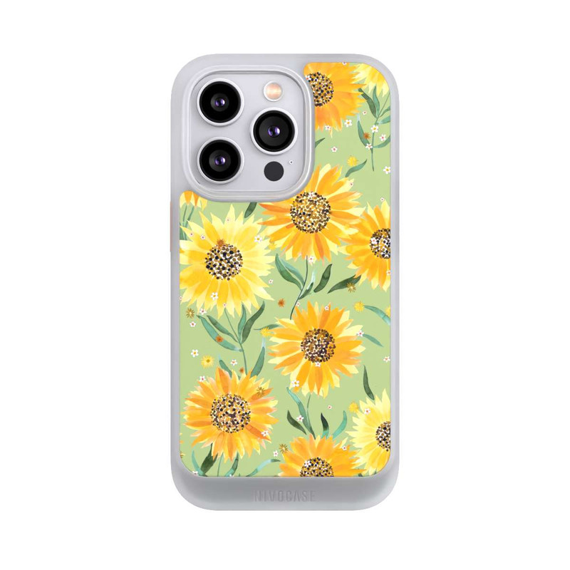 iPhone 14 Pro NIVOcore Sonnenblumen grün
