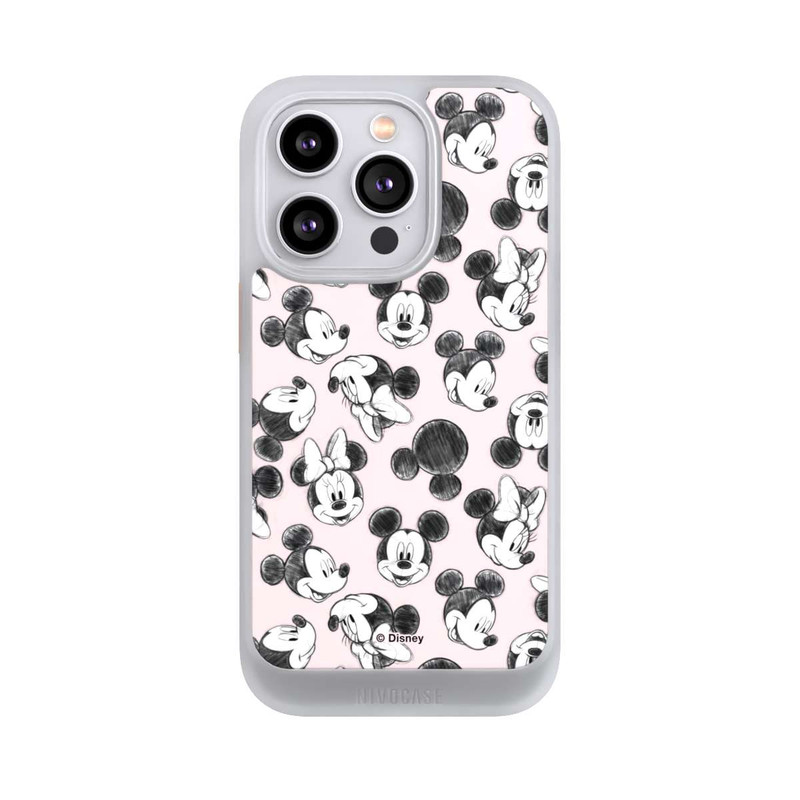 iPhone 14 Pro NIVOcore Minnie & Mickey Viele Gesichter Pink