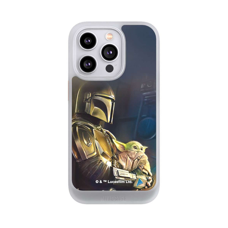 iPhone 14 Pro NIVOcore Mandalorianer und Grogu im Schiff