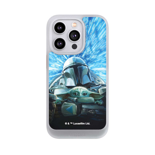 Apple iPhone 14 Pro NIVOcore Grogu und Mando fliegen blau