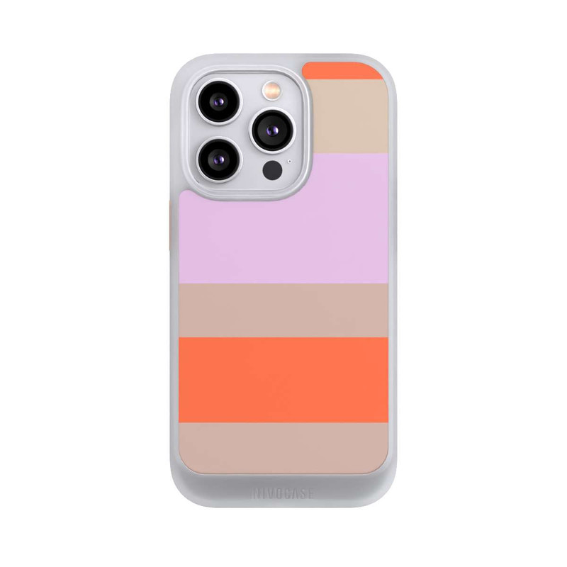 iPhone 14 Pro NIVOcore Moca Lila Orange Stripes