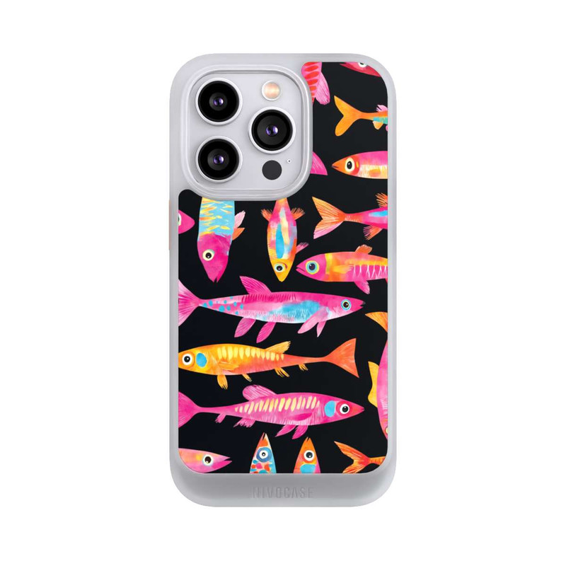 iPhone 14 Pro NIVOcore Funky Fish Parade avec IA
