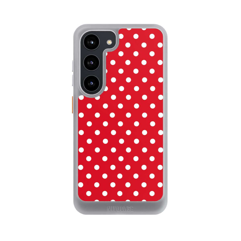 Galaxy S23 NIVOcore Confettis Blancs sur Fond Rouge